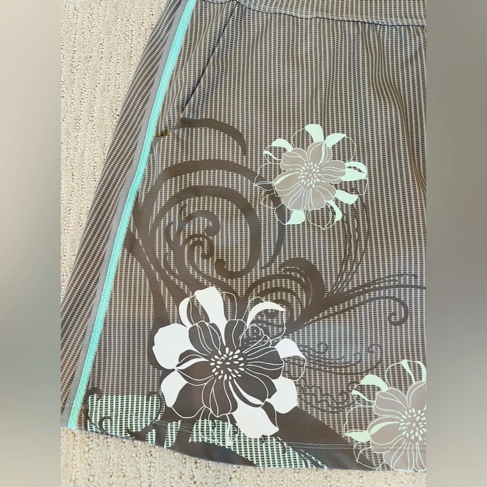 Tail Floral Taupe Teal Skort